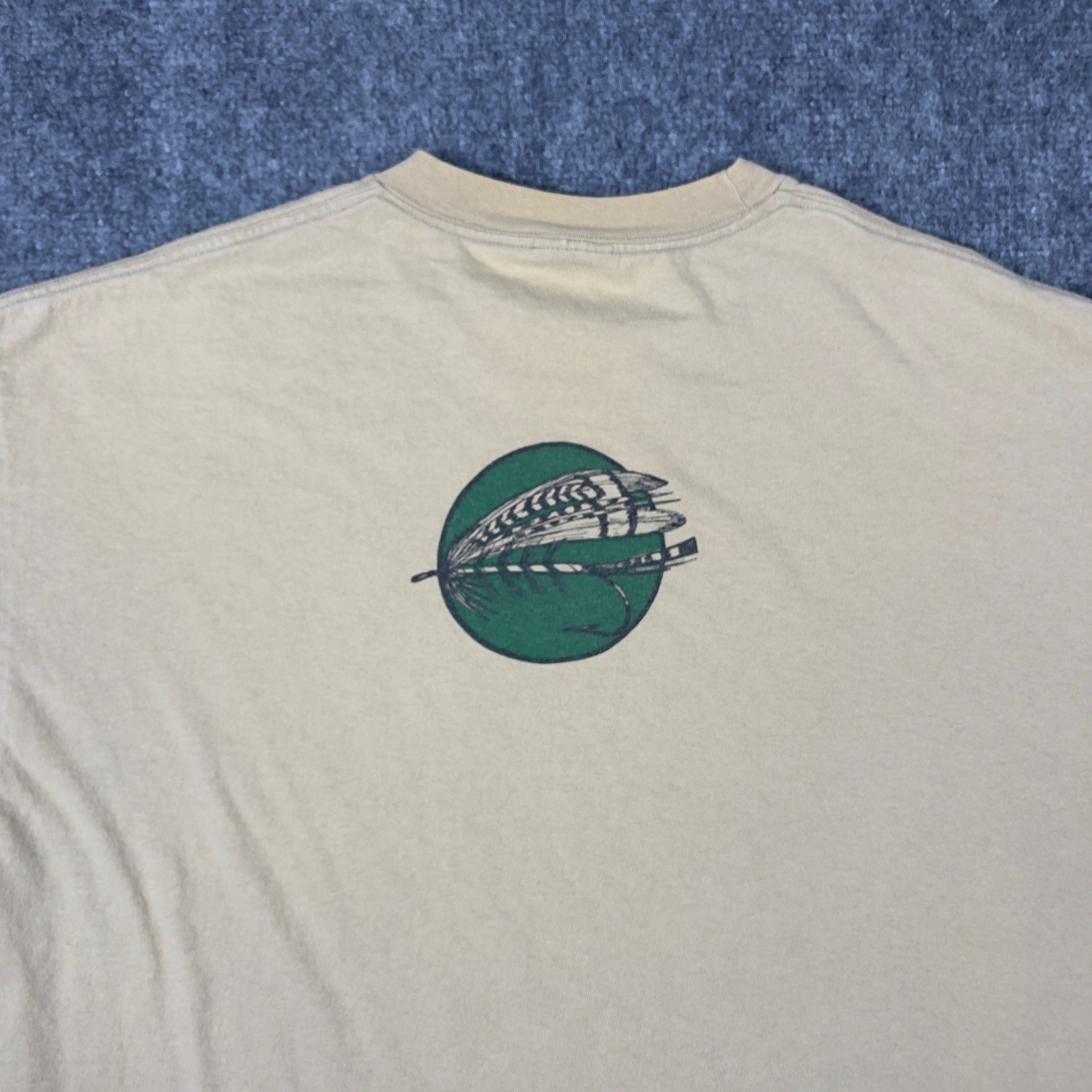 Tradewinds Fly Fishing Graphic T-Shirt Mens XL Tan The Butcher Lure Art Tee gallery