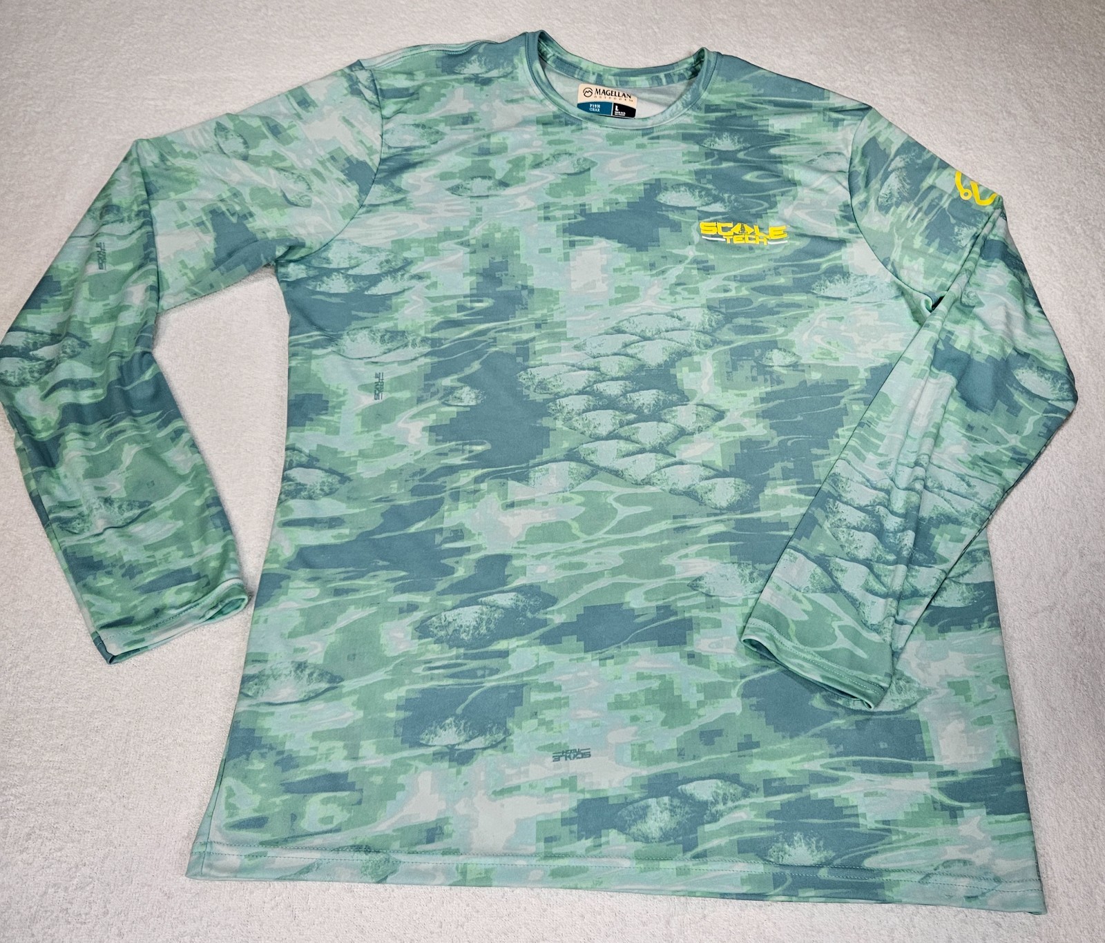 Mens Magellan Outdoor Fishing Water Classic Fit Shirt L Thin Light gallery