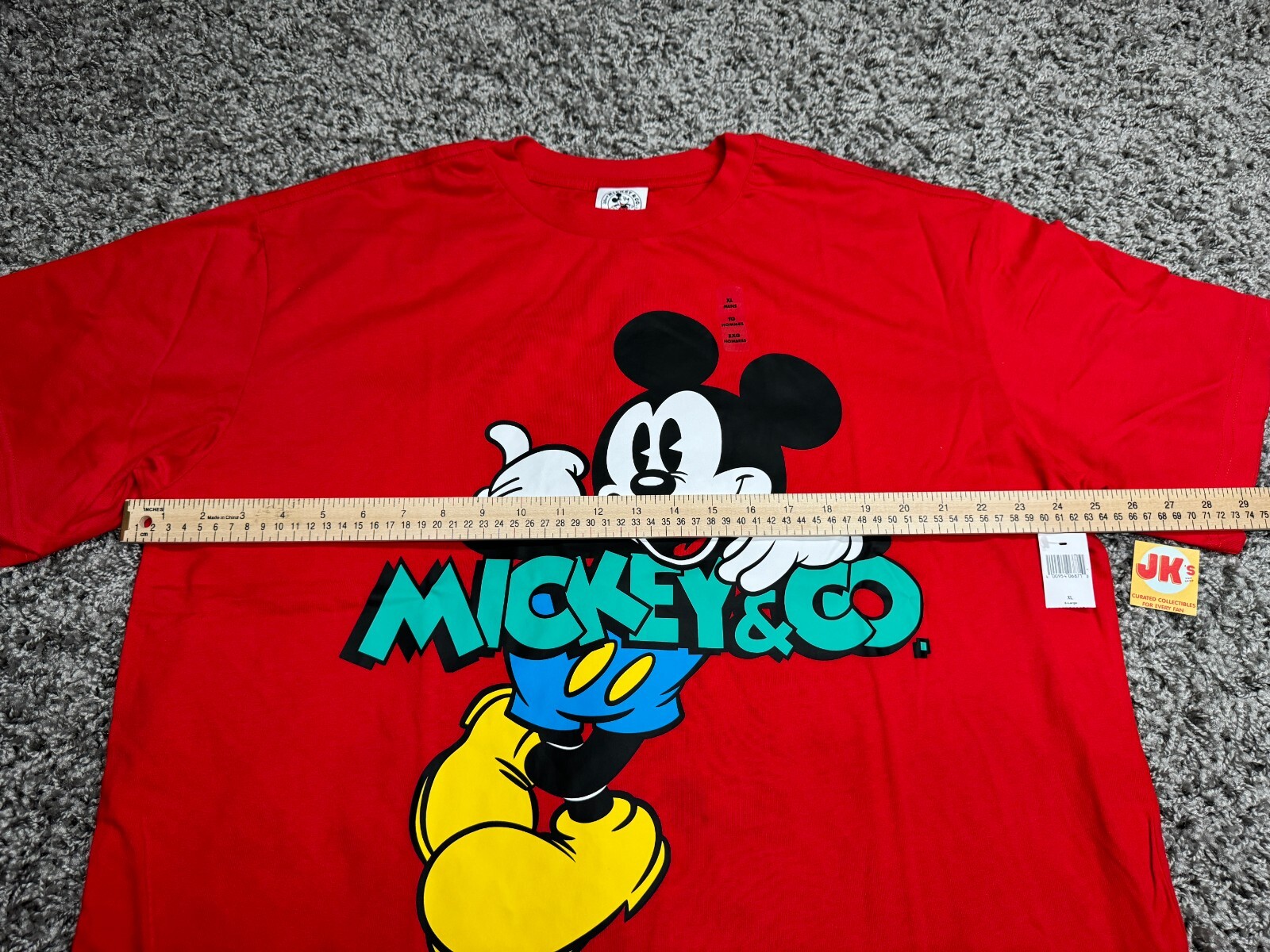 NEW Disney Parks Shirt Adult XL Red Mickey Mouse And Co Mens Blue Yellow Parks gallery