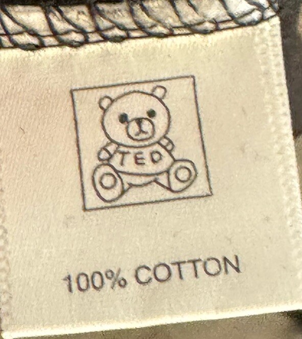 Teddy Fresh Graphic T-Shirt Stitched Button Eye Bear Men’s Medium Black gallery
