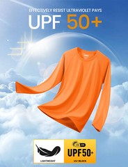 UPF50+ Men’s Sun Protection Long Sleeve T-Shirt Quick Drying Performance Shirts
