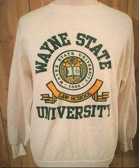 Vintage 90s Wayne State University Detroit Michigan Sweatshirt, Wayne State Shir
