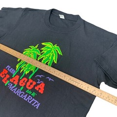 Vintage Single Stitch Playa Elagua Isla de Margarita Neon 3D Graphic T-Shirt 2XL