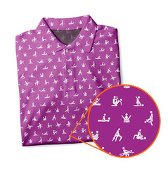 Funny Golf Stick Figure Ed Print Polo Shirts Size S-5XL