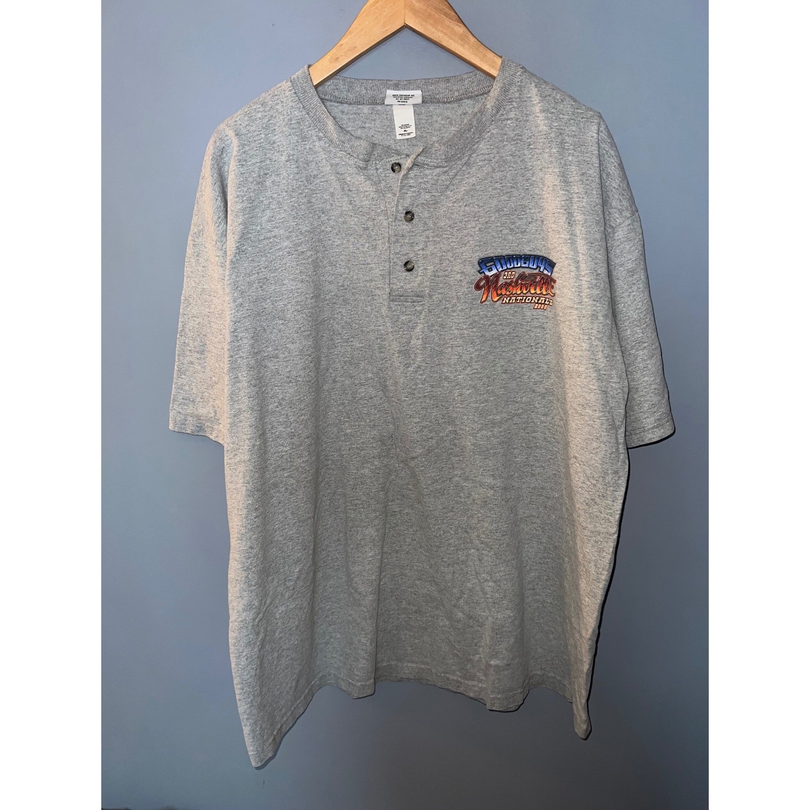 2008 Goodguys Nashville Nationals Car Show Henley Shirt Gray XL Anvil gallery
