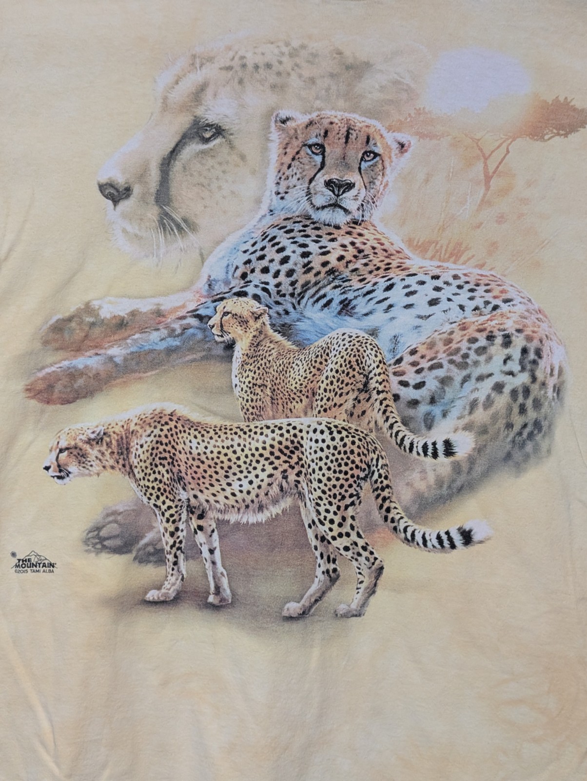 The Mountain Mens T-shirt Yellow Serengeti Gold Cheetahs Retired Logo XL #6333 gallery