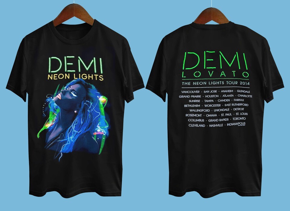 2014 DEMI LOVATO Neon Lights Tour 2014 USA Tour All Size S -4XL Shirt gallery