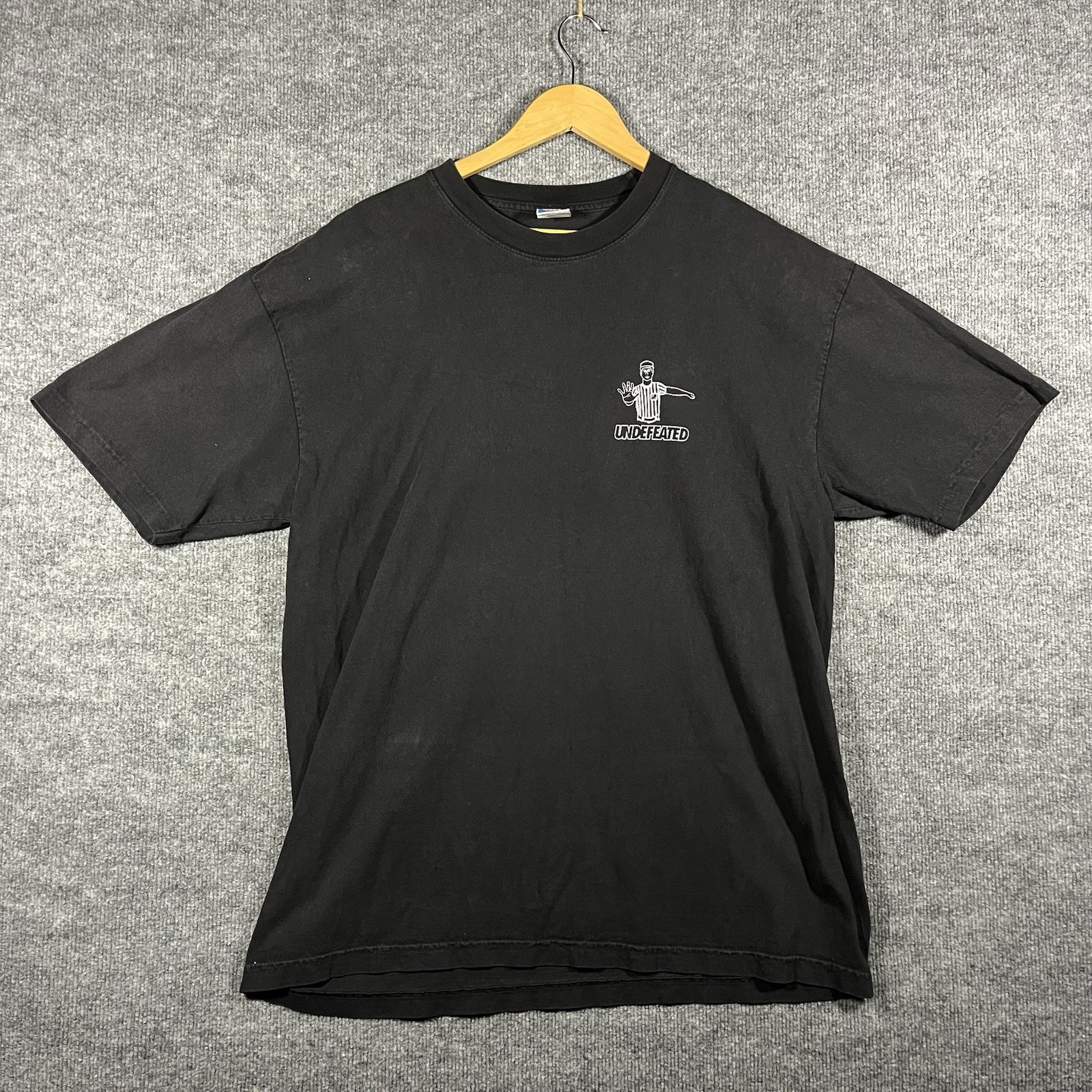 Undefeated 5 Strikes Black Graphic T-Shirt Mens XL Football Referee Streetwear gallery