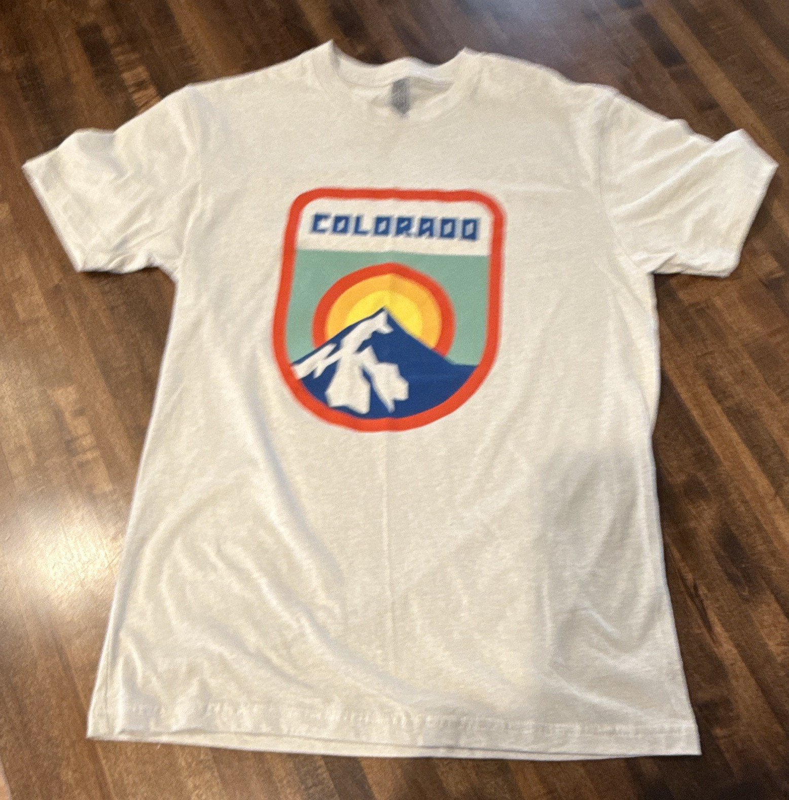 Next Level Apparel Men's White Colorado Graphic Logo Knit Crew Neck T-Shirt S gallery