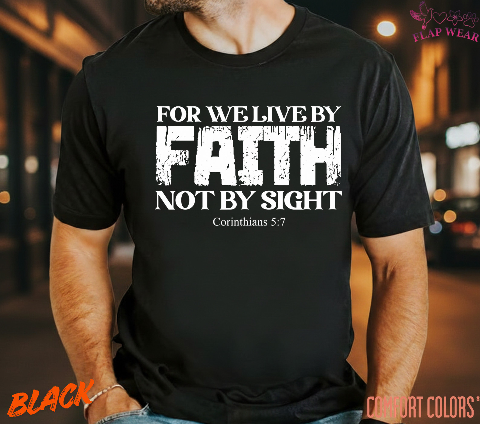 Unisex For We Live By Faith T-Shirt, Men T shirt,Women T shirt Gift ReligionTop gallery