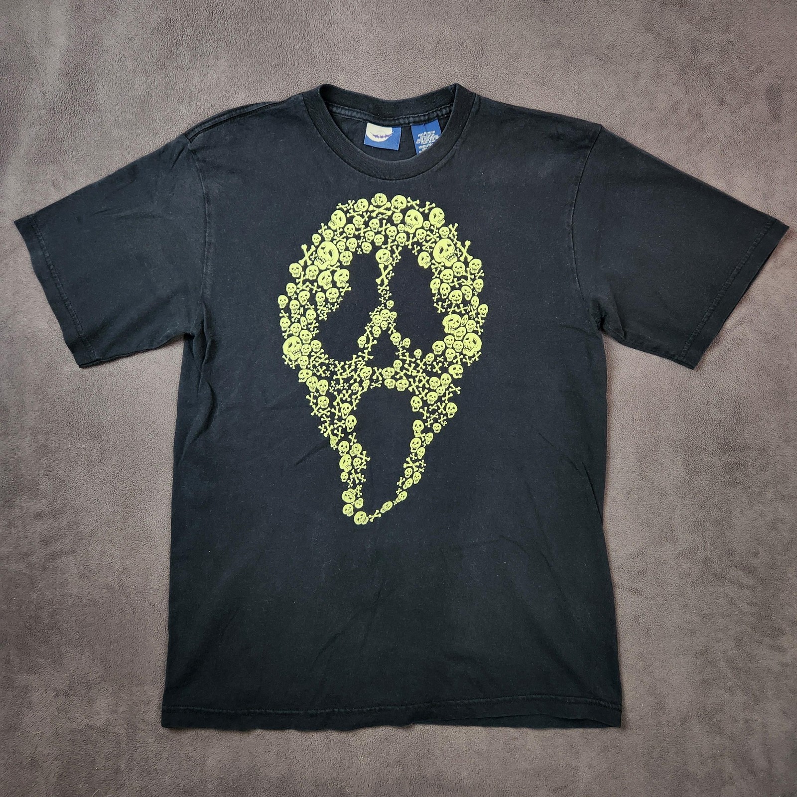 Vintage Ghostface Scream Mask Shirt Mens Medium Black Glow In The Dark Movie Tee gallery