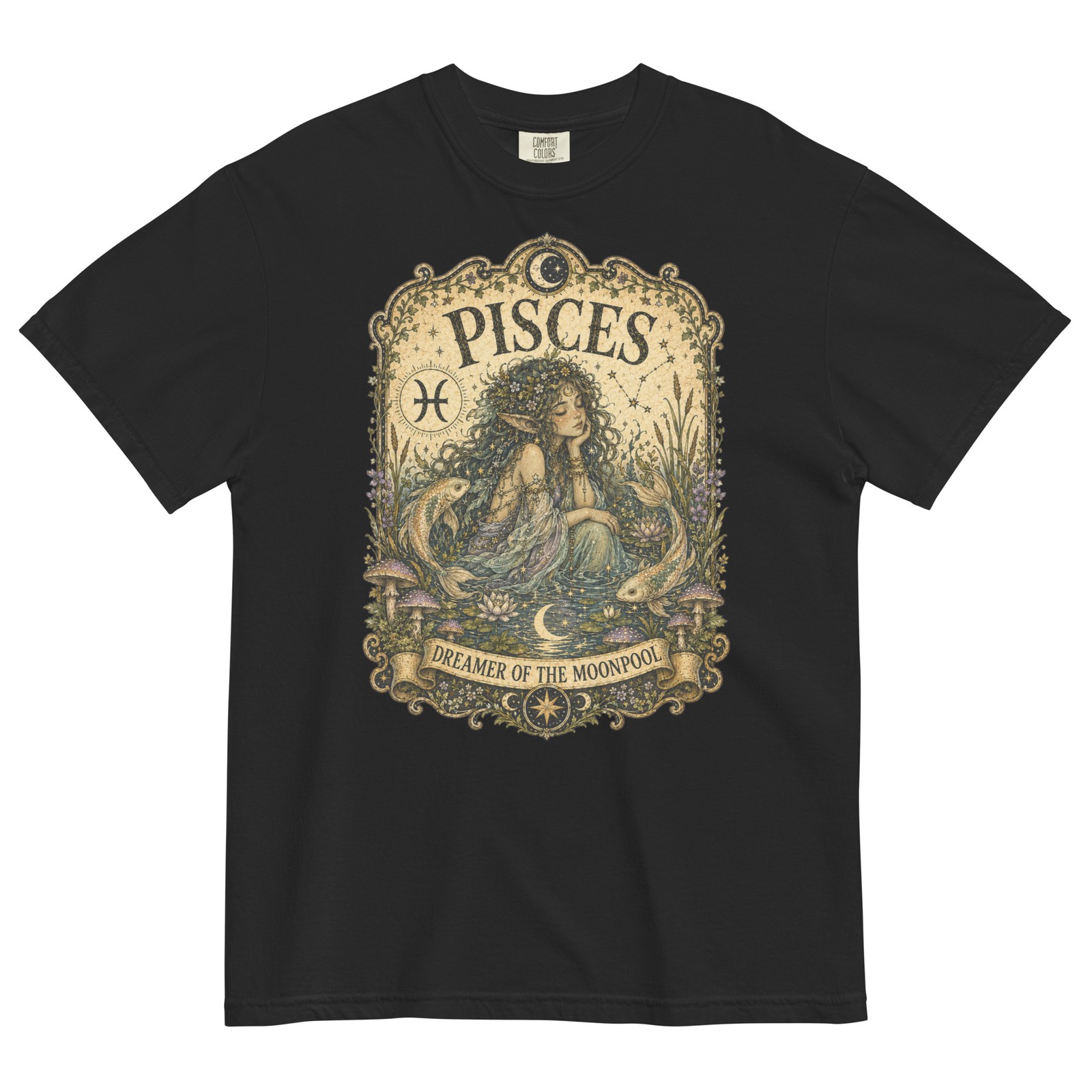 Pisces Dreamer of the Moonpool T-Shirt Premium Comfort Colors Zodiac Tee S-4XL gallery