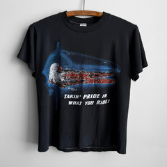 Vintage 1980s Harley Davidson Takin’ Pride In What You Ride Biker Graphic Tee