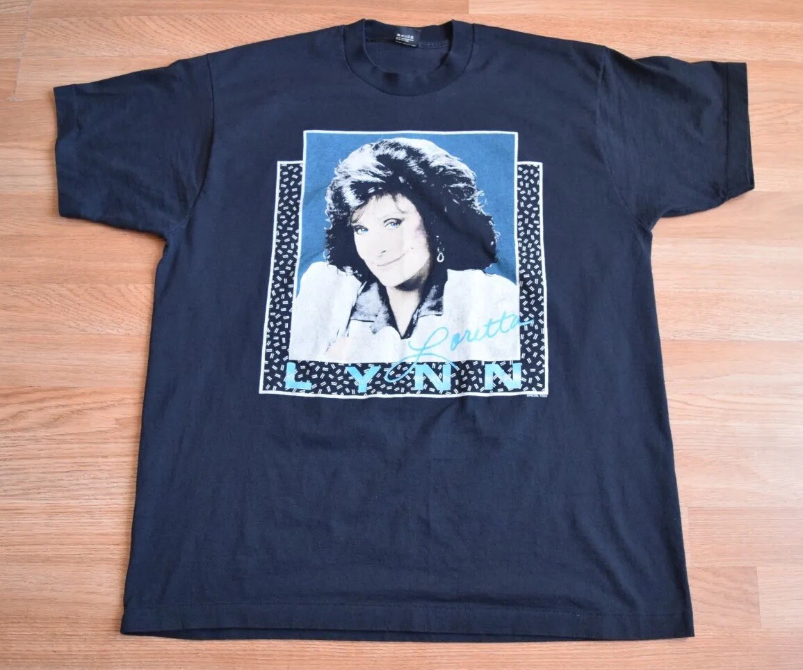 Vintage 1990s Loretta Lynn Shirt Tee XL Country Tour Dolly Parton Ernest Tubb