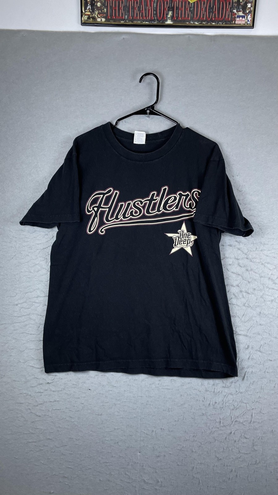 Shaka Shirt Mens Large Black Hustlers One Deep Graphic Tee T-Shirt Streetwear