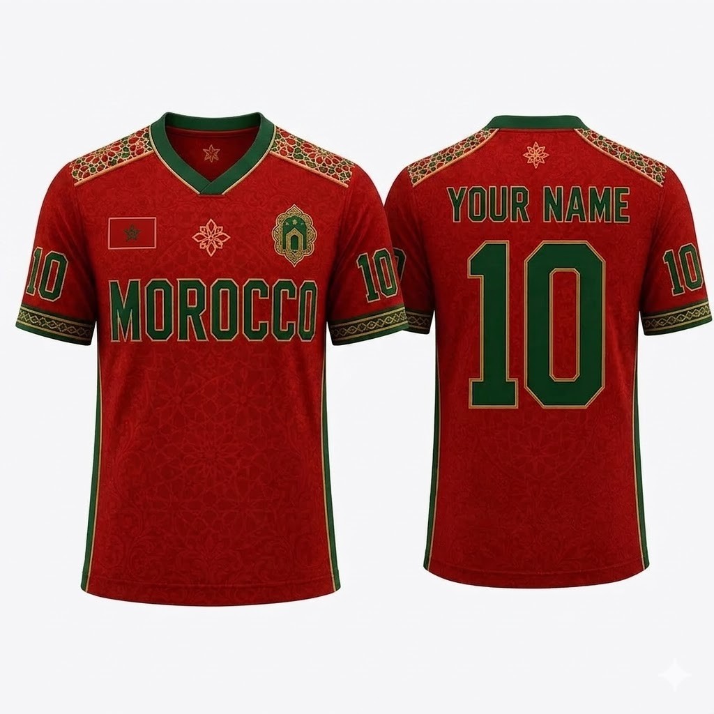 Morocco Soccer Jersey Custom Name Number Fan Shirt All Sizes S-5XL gallery
