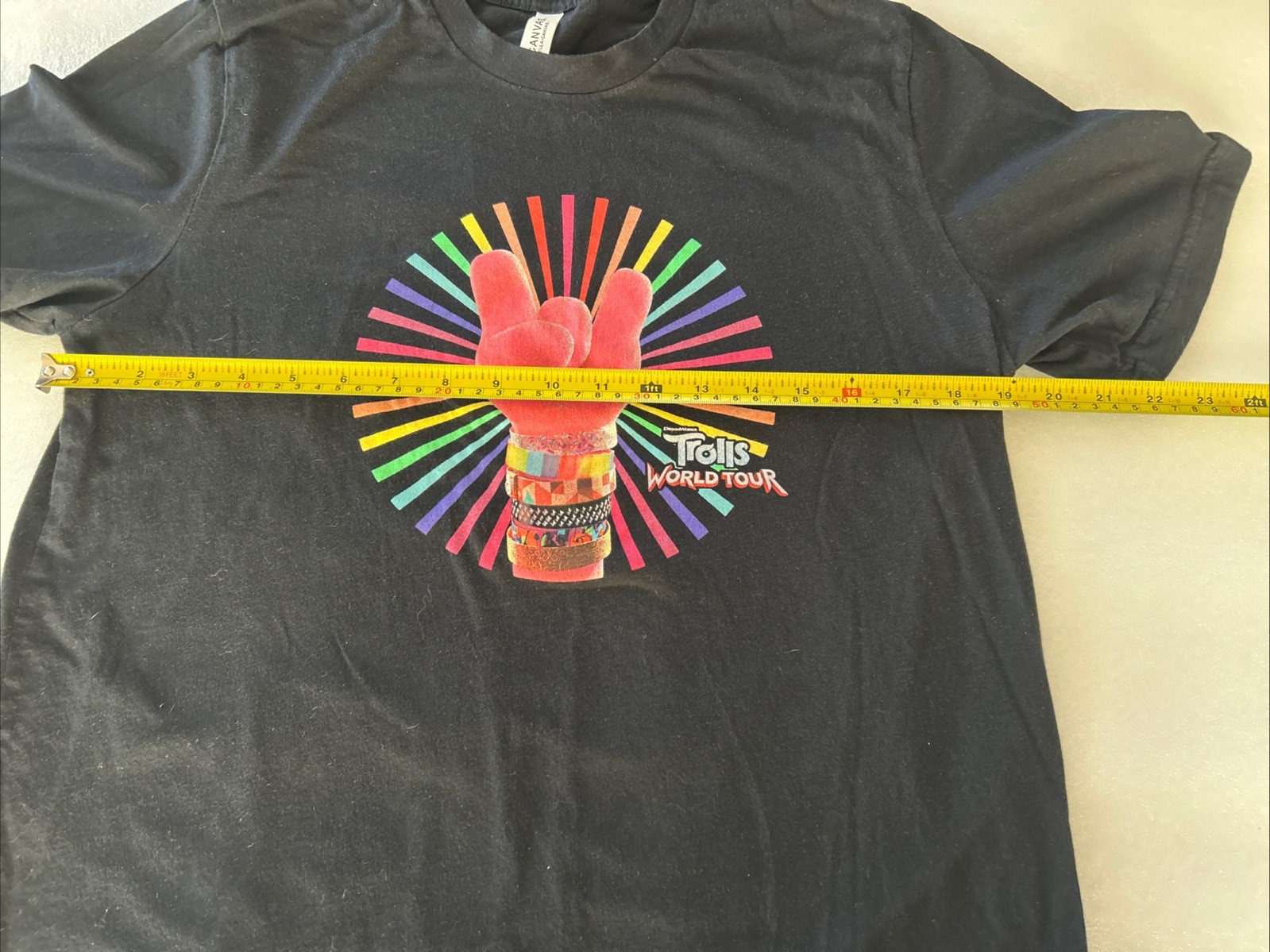 Trolls WORLD TOUR- Black Cotton T Shirt- Large -Treasure Trolls Movie- gallery