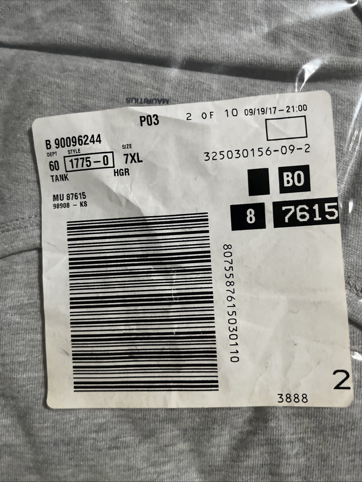 KingSize Men's Big & Tall Cotton Tank Size 7XL Style 60-1775-0 NIP gallery