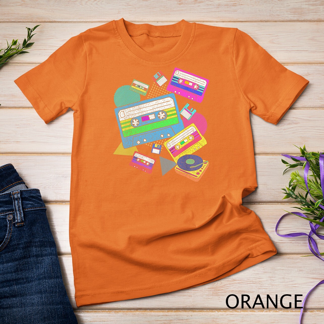Eighties Theme Party Retro 80s Music Cassette 80s T-Shirt Unisex T-shirt gallery