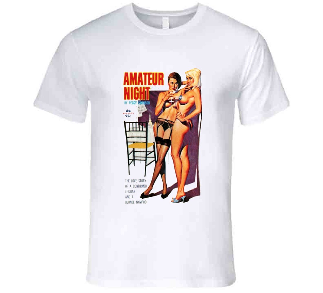 Amateur Night Strippers Burlesque Tee White Retro Vintage T-shirt Adults Only gallery