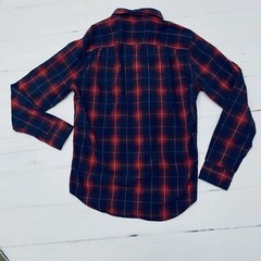 American Eagle Shirt Red Blue Plaid Classic Fit Men Small 100% Cotton Americana