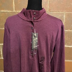 NWT Natural Reflections Half Button High Neck Shirt Men’s XL