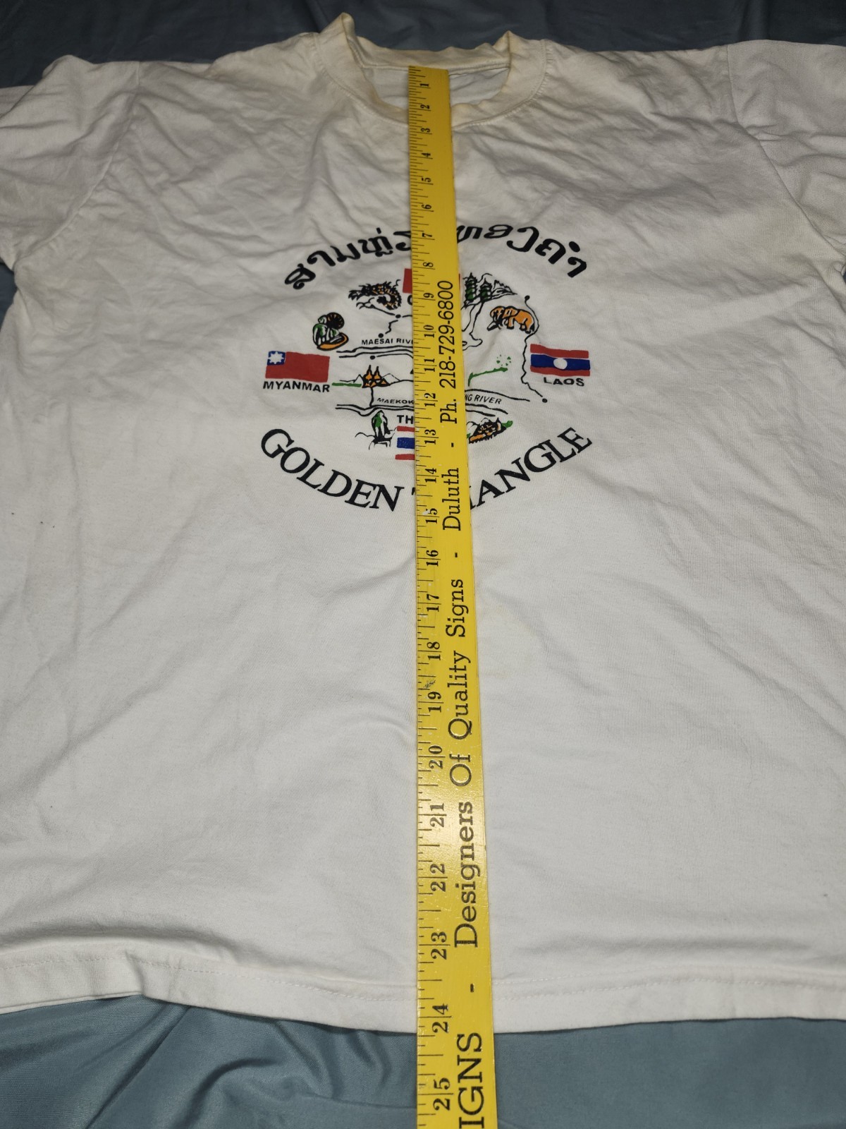 Vintage Golden Triangle T Shirt China Thailand Drug Trade Trafficking Size XL gallery