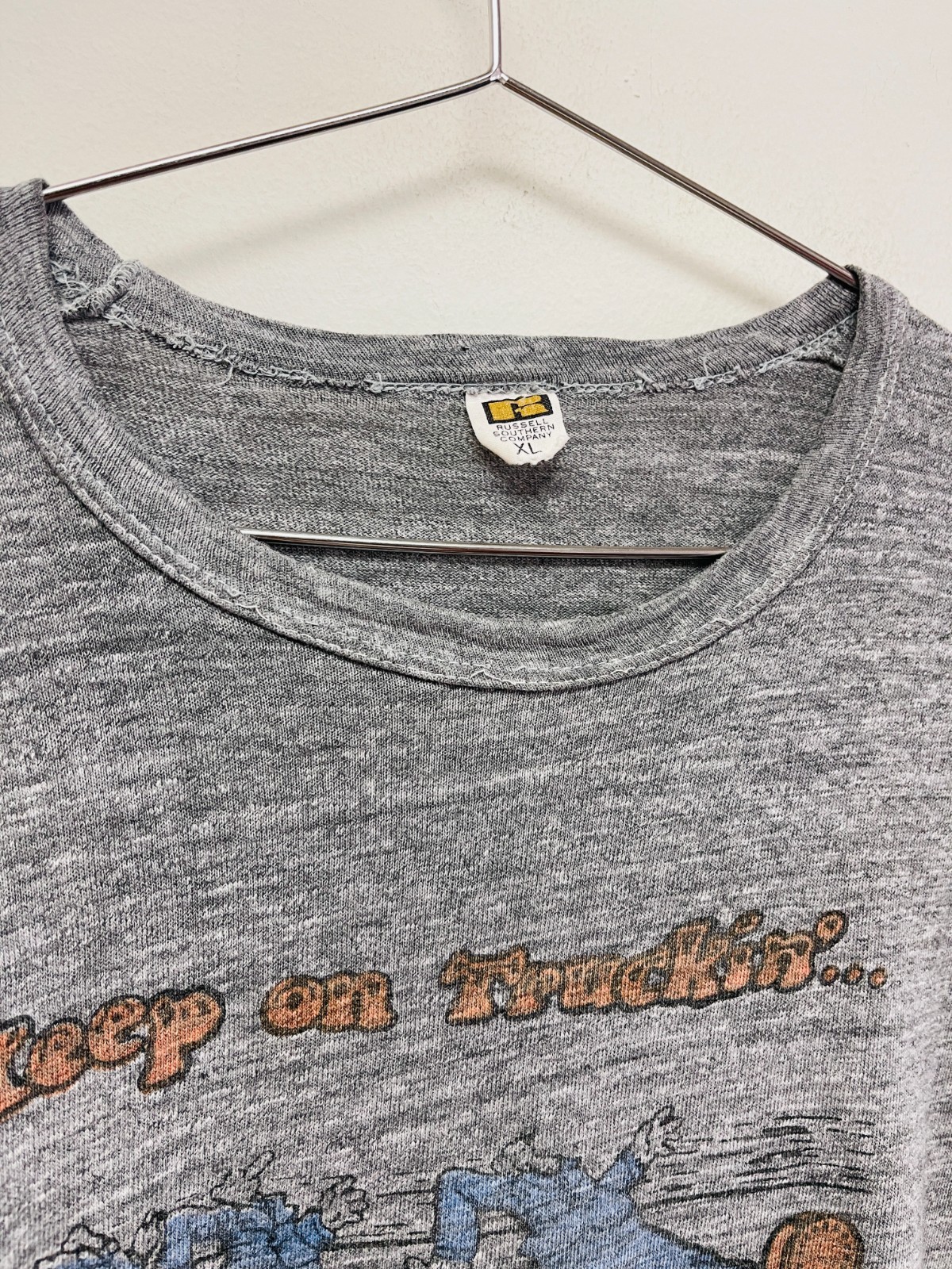 Vintage Robert Crumb Keep On Truckin T Shirt 1970s 70s Russel Sz XL OG gallery