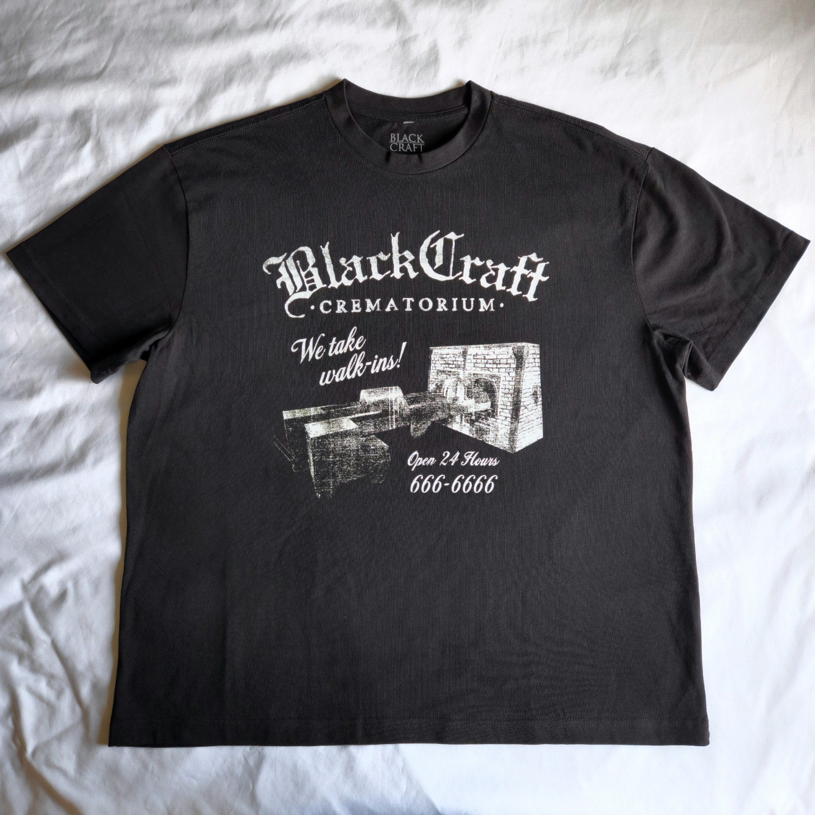 BlackCraft Cult Crematorium Death Grunge Lrg Oversized Crew Neck Graphic T-Shirt gallery