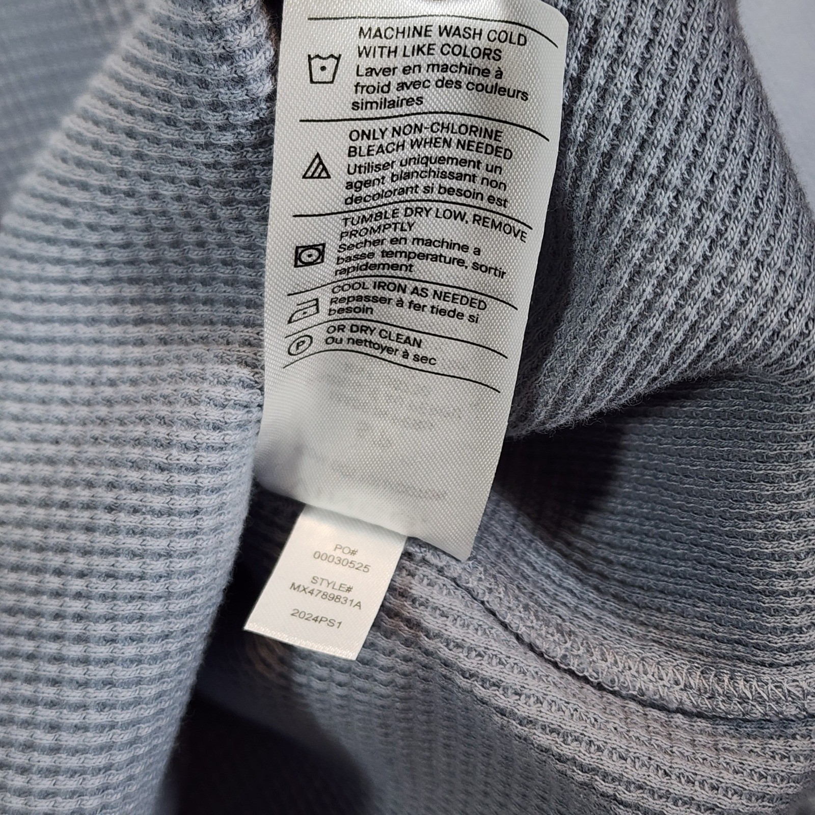 Vince Men's Quiet Luxury Minimalist Waffle Thermal Sweatshirt Size S NWT gallery