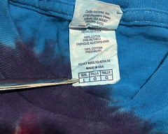 Liquid Blue Freedom Multi color Tie Dye T-Shirt Size Large Made In USA New