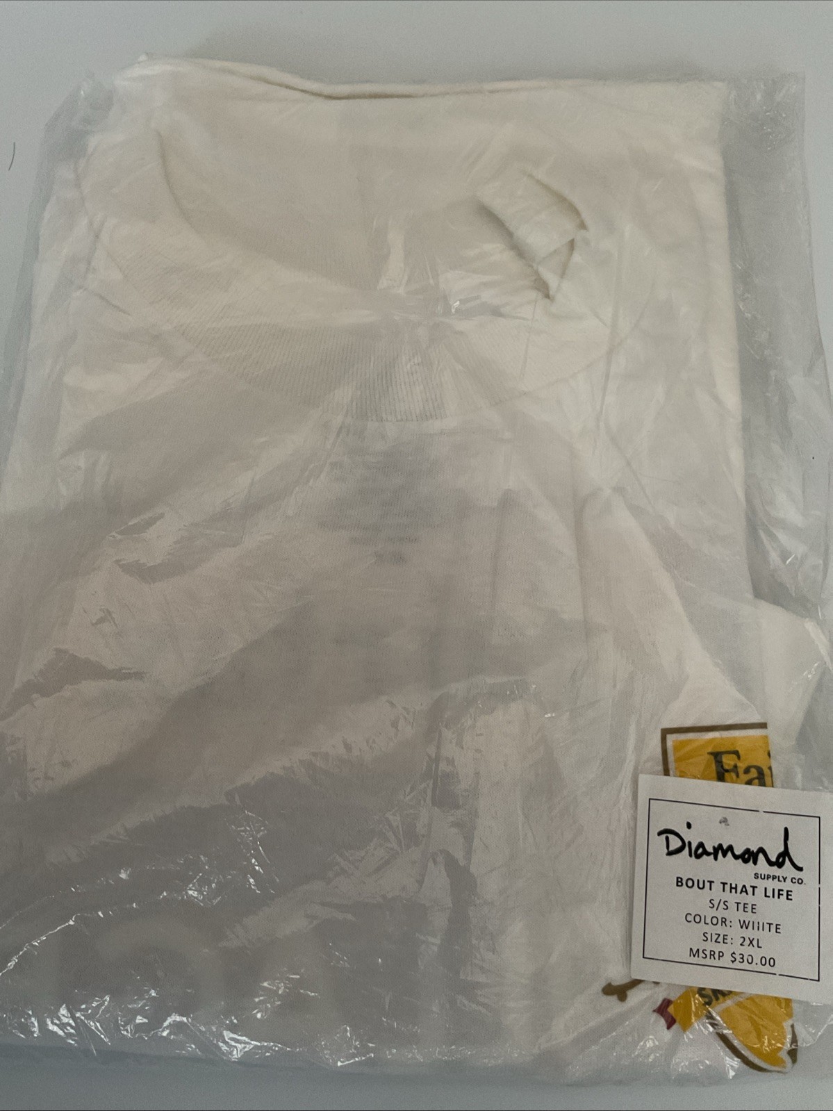 Diamond Supply Co Fairfax Village Bout That Life 2XL White Deadstock New In Bag