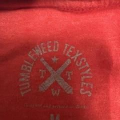Tumbleweed Texstyles “Tacos” T Shirt Size M Red Shirt With Light Blue Graphic