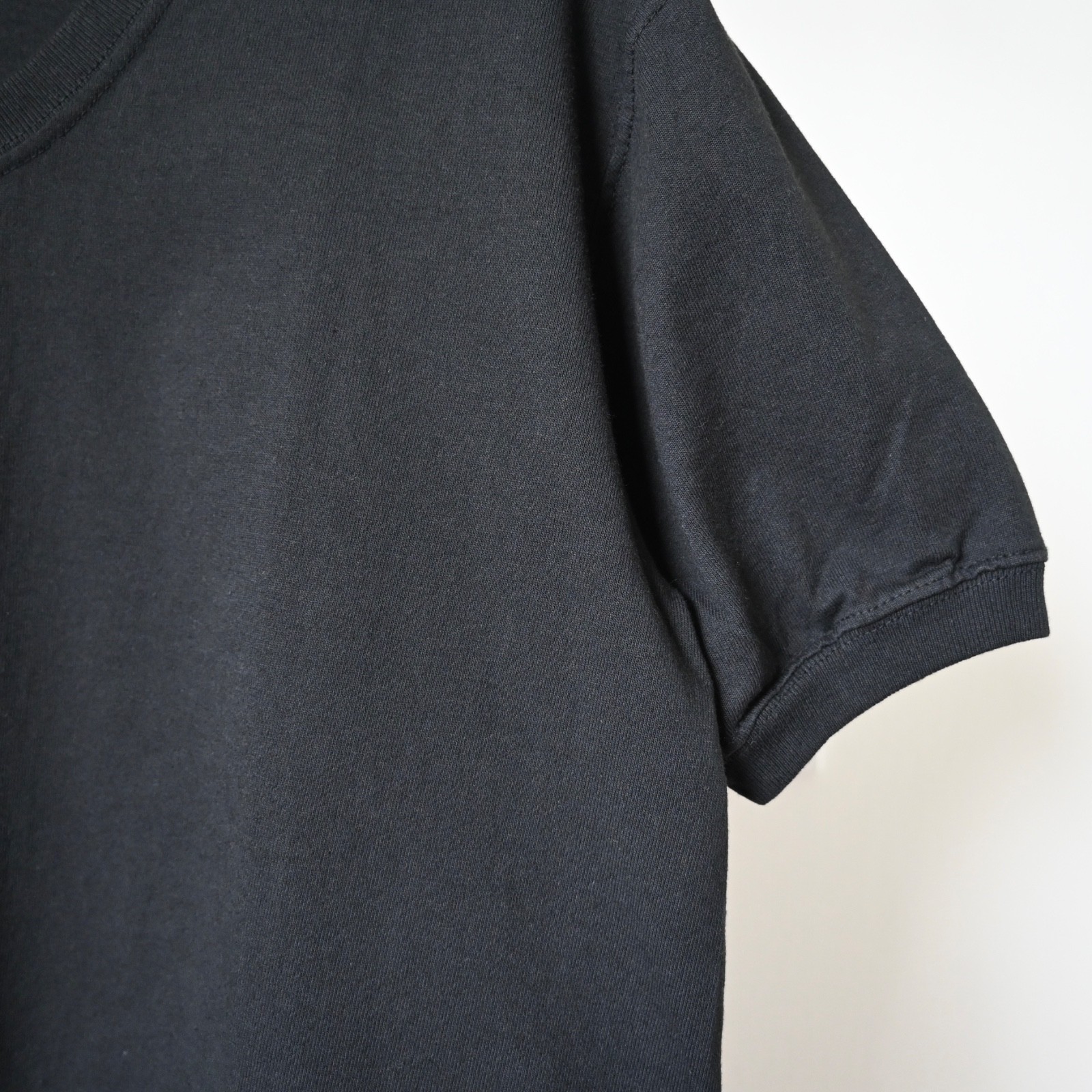 UNUSED, GOODWEAR CUFF AND HEM RIB heavyweight t-shirt made in USA, black, size L gallery