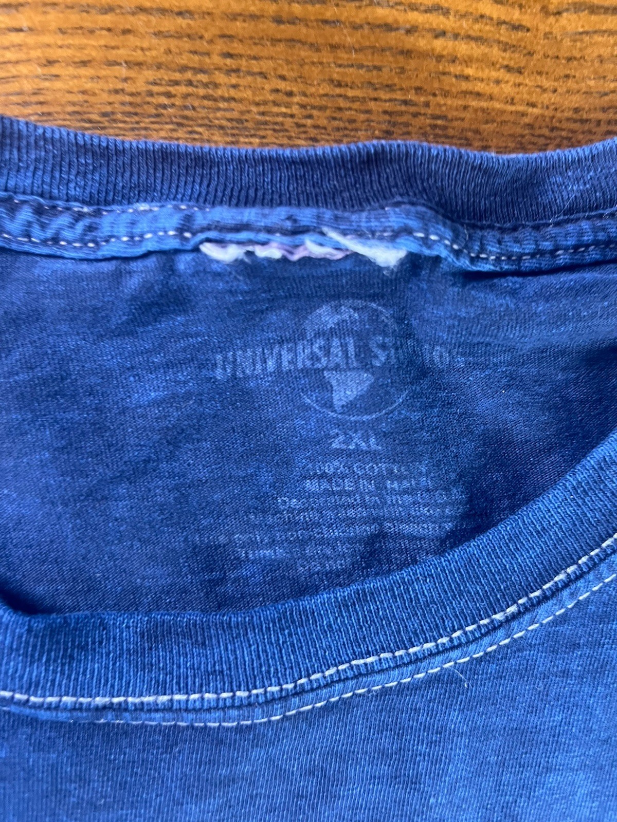 Universal Epic Universe Acid Wash Graphic T Shirt Blue Theme Park Tee XXL gallery