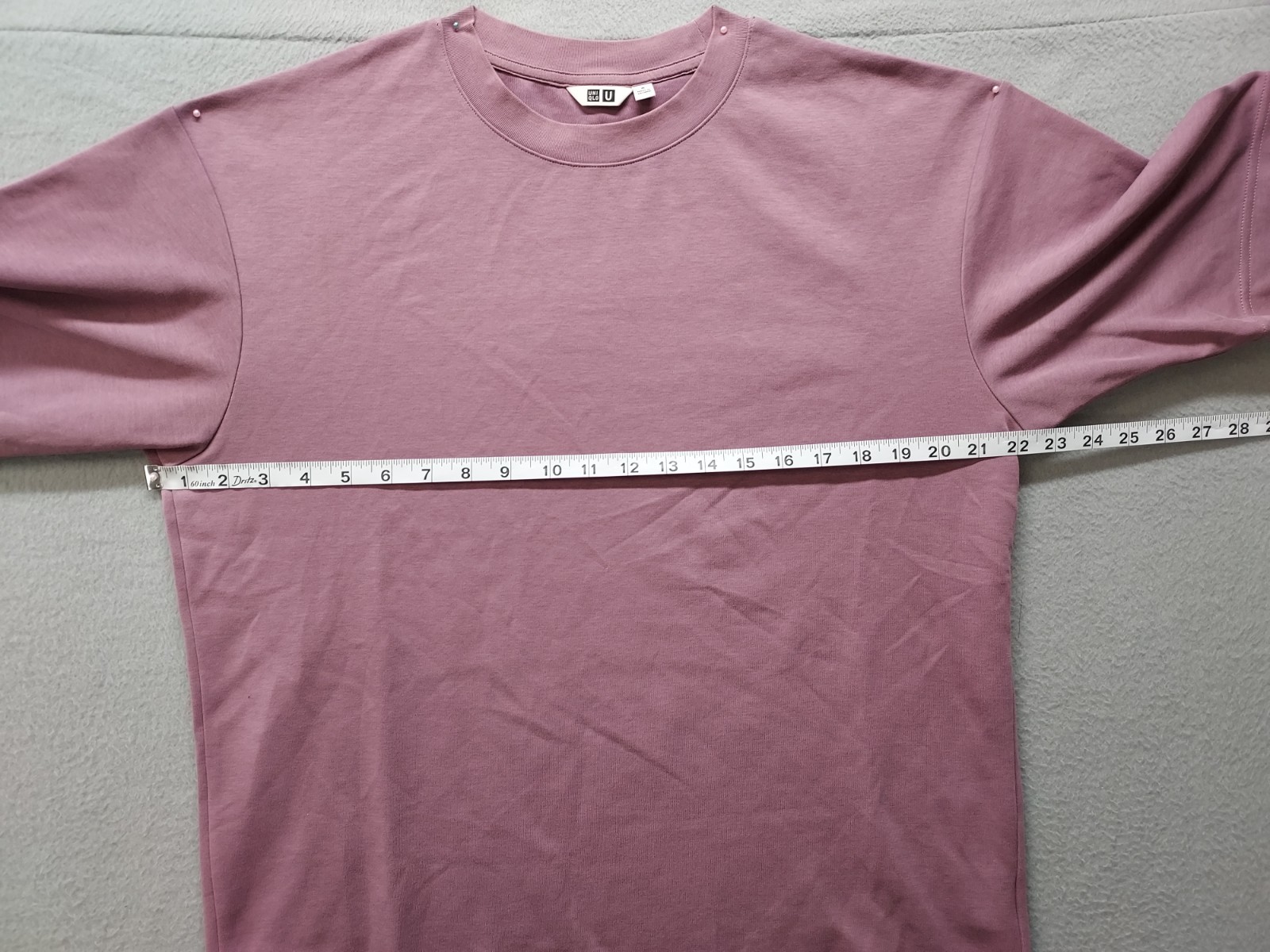 Uniqlo Men T Shirt M Dusty Pink Oversized Short Sleeve Crew Neck Knit Regular gallery