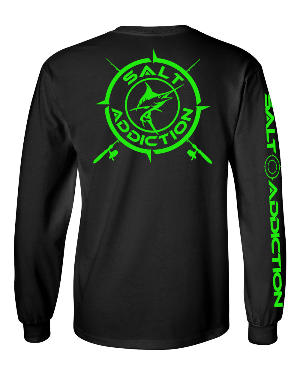 Salt Addiction t shirt long sleeve saltwater fishing apparel Marlin life reel gallery