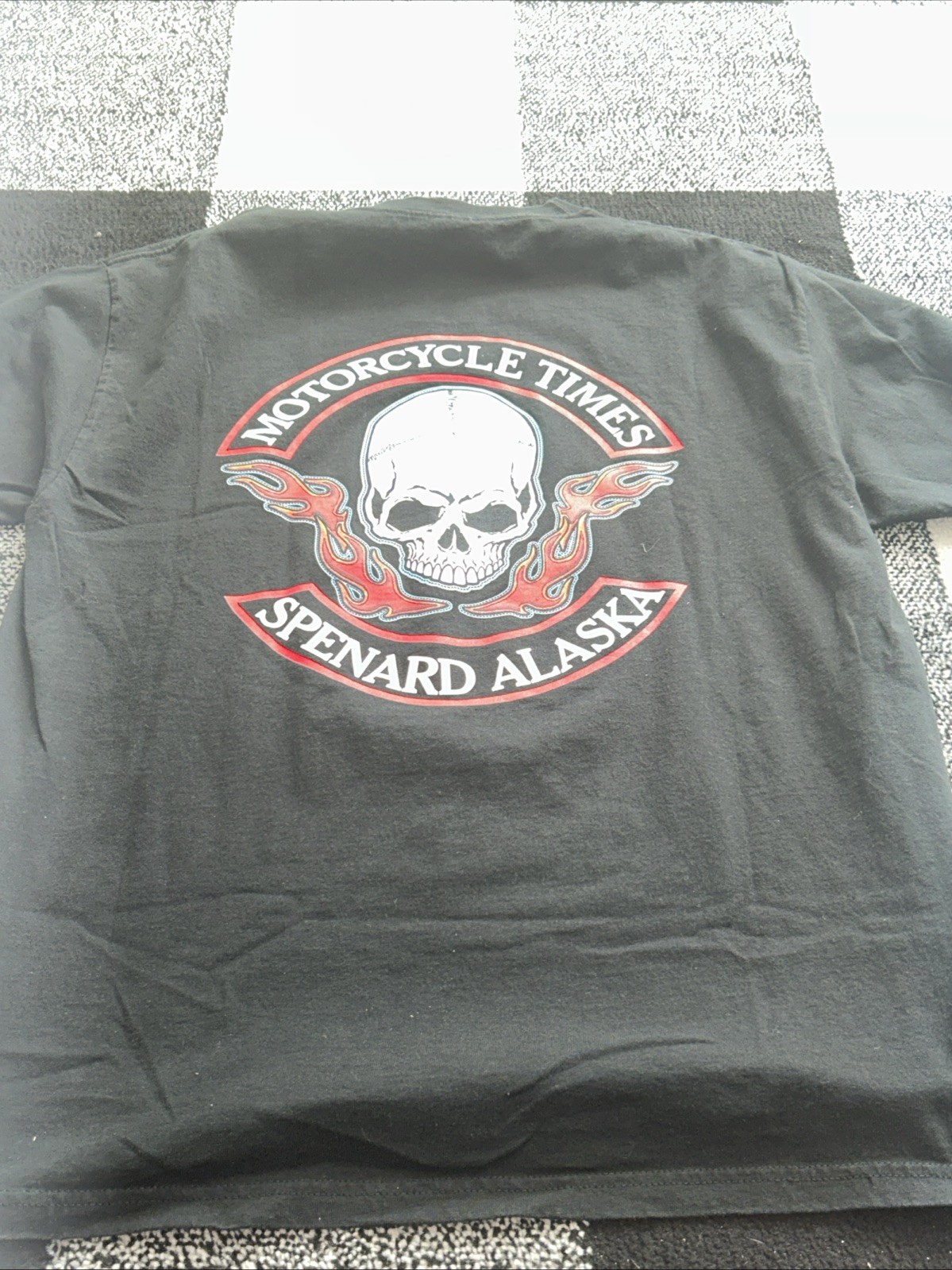 Biker Short Sleeve Black Shirt L Alaska gallery