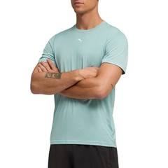 PUMA Train All Day Essentials Heather Cat Crew Neck Short Sleeve T-Shirt Mens Si