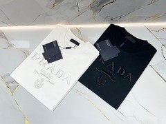 Prada 26SS Men’s Loose Round-neck Casual Short-Sleeved Shirt