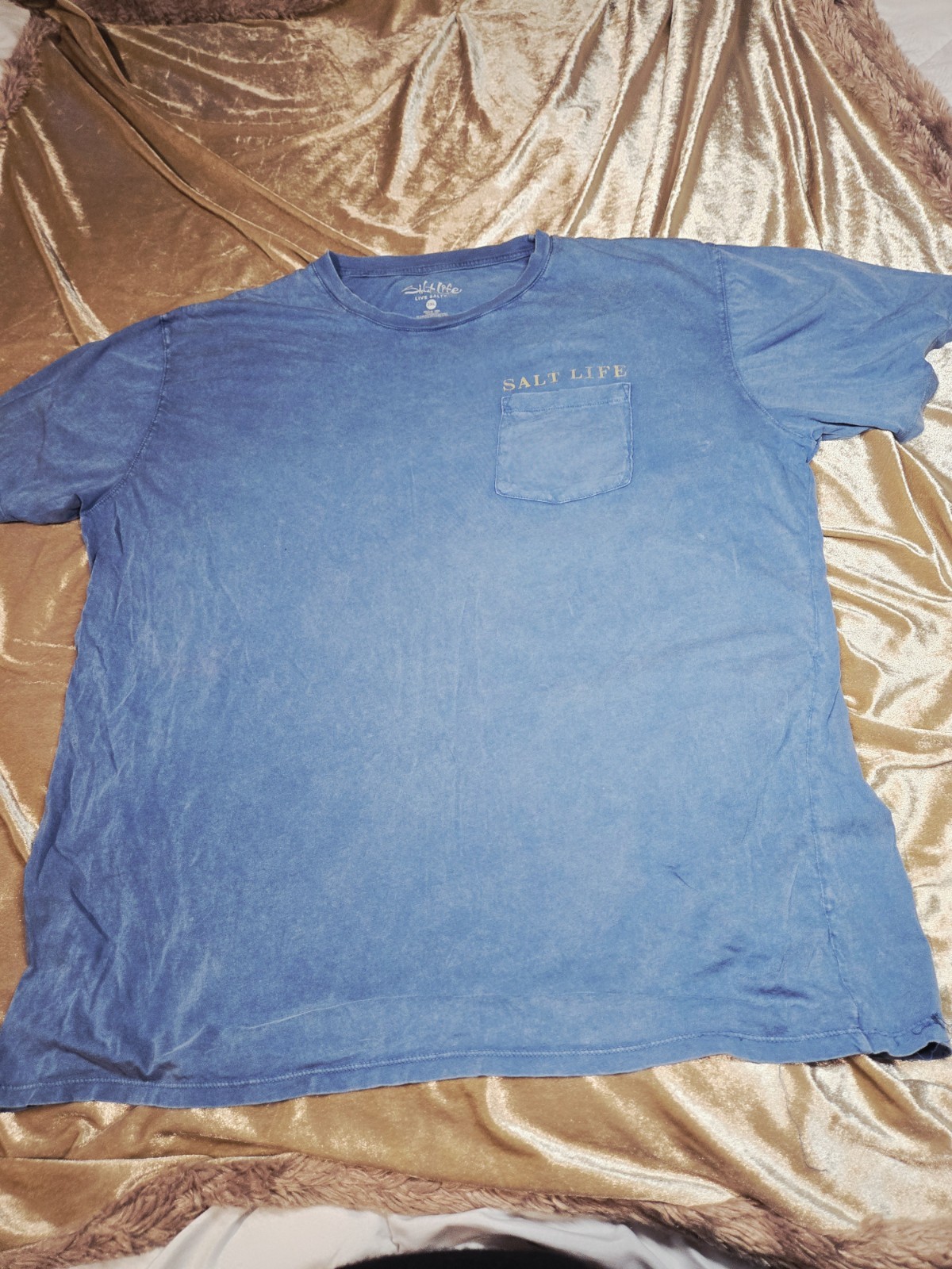 Salt Life 2XL Men's Short Sleeve Blue Shirt Surfboard Beach Life Outdoor Cotton gallery