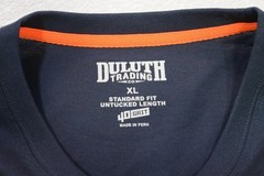 Duluth Trading Co. 40Grit Tee Shirt Untucked Dark Blue Short Sleeve Mens Size XL