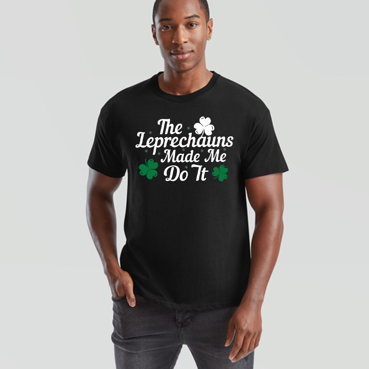 Saint Patricks Day Paddys The Leprechauns Made Me Do It Mens Womens T-Shirt gallery