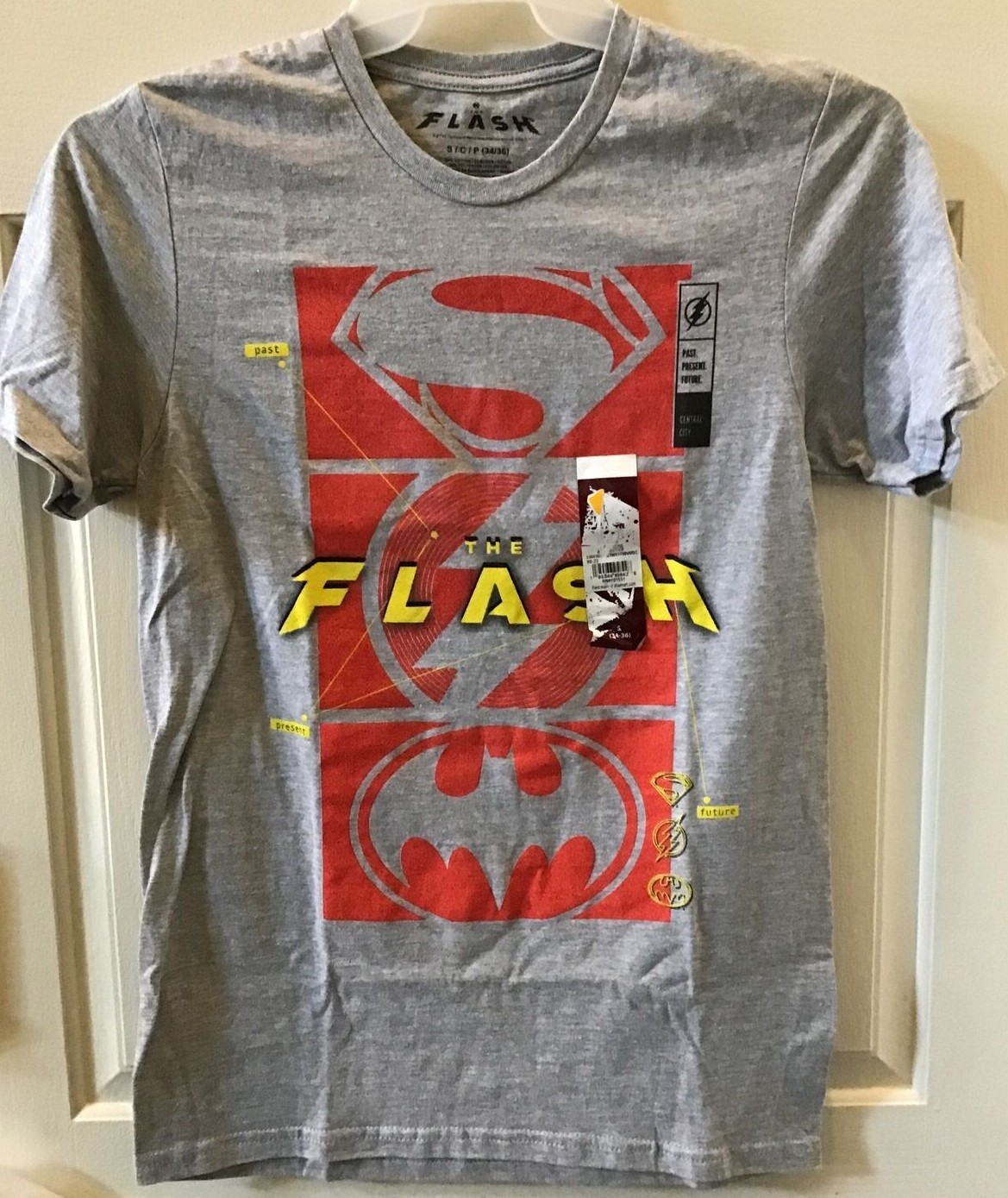 DC Comics THE FLASH Super Icons Men's S, M, L, XL, 2X, 3XL Heathr Gray Shirt S/S gallery