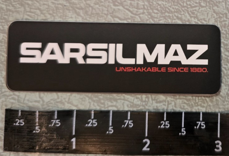 Sarslimaz SAR USA Black Unshakable Since 1880  Vinyl Decal Sticker Shot Show