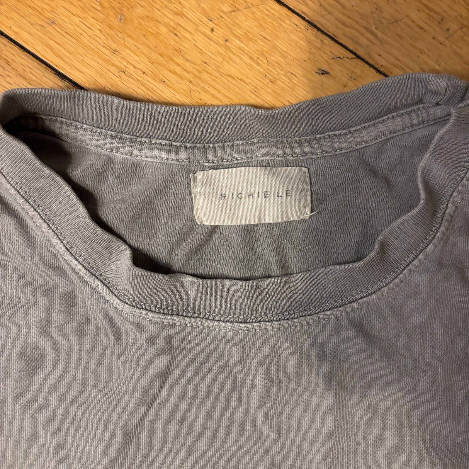 Lot of 2 Richie Le Collection Blank Daily Tee Mens M Gray Made USA Streetwear gallery
