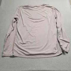 Prana Mens Long Sleeve Graphic Tee Mountain Wave Heather Purple L Hiking Shirt