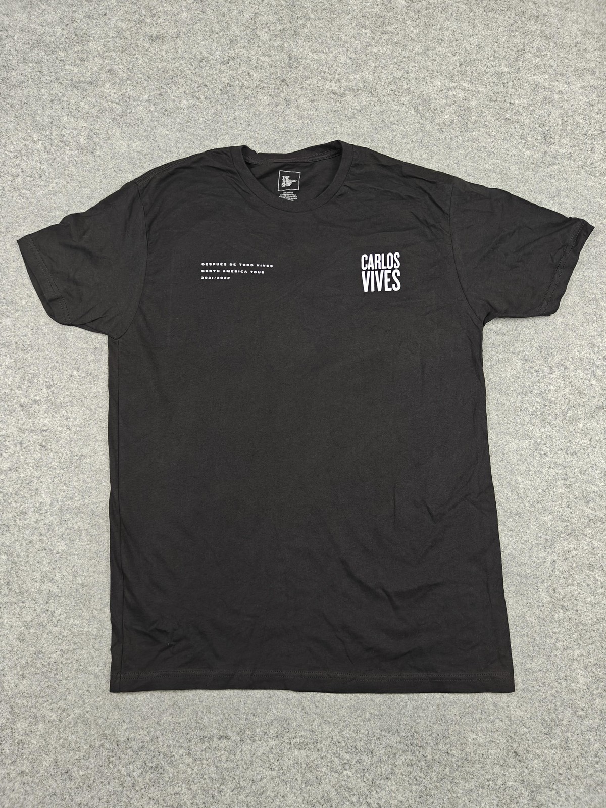The Thread Shop Shirt Mens Large Black Carlos Vives 2021/2022 Tour Graphic Tee