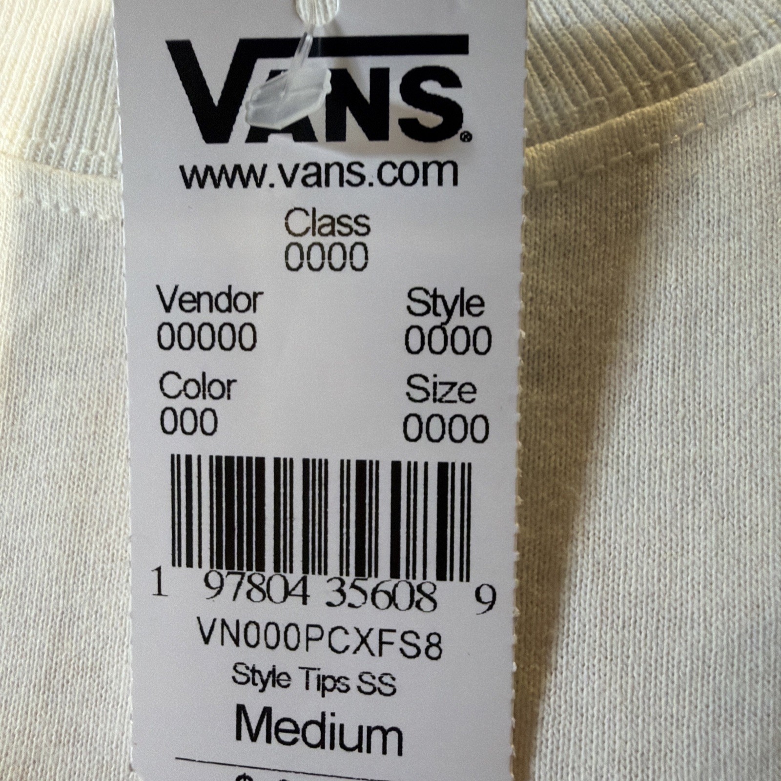 Vans Off The Wall Men's Spray 66 Cotton Graphic T-Shirt Tee White Size M NWT gallery