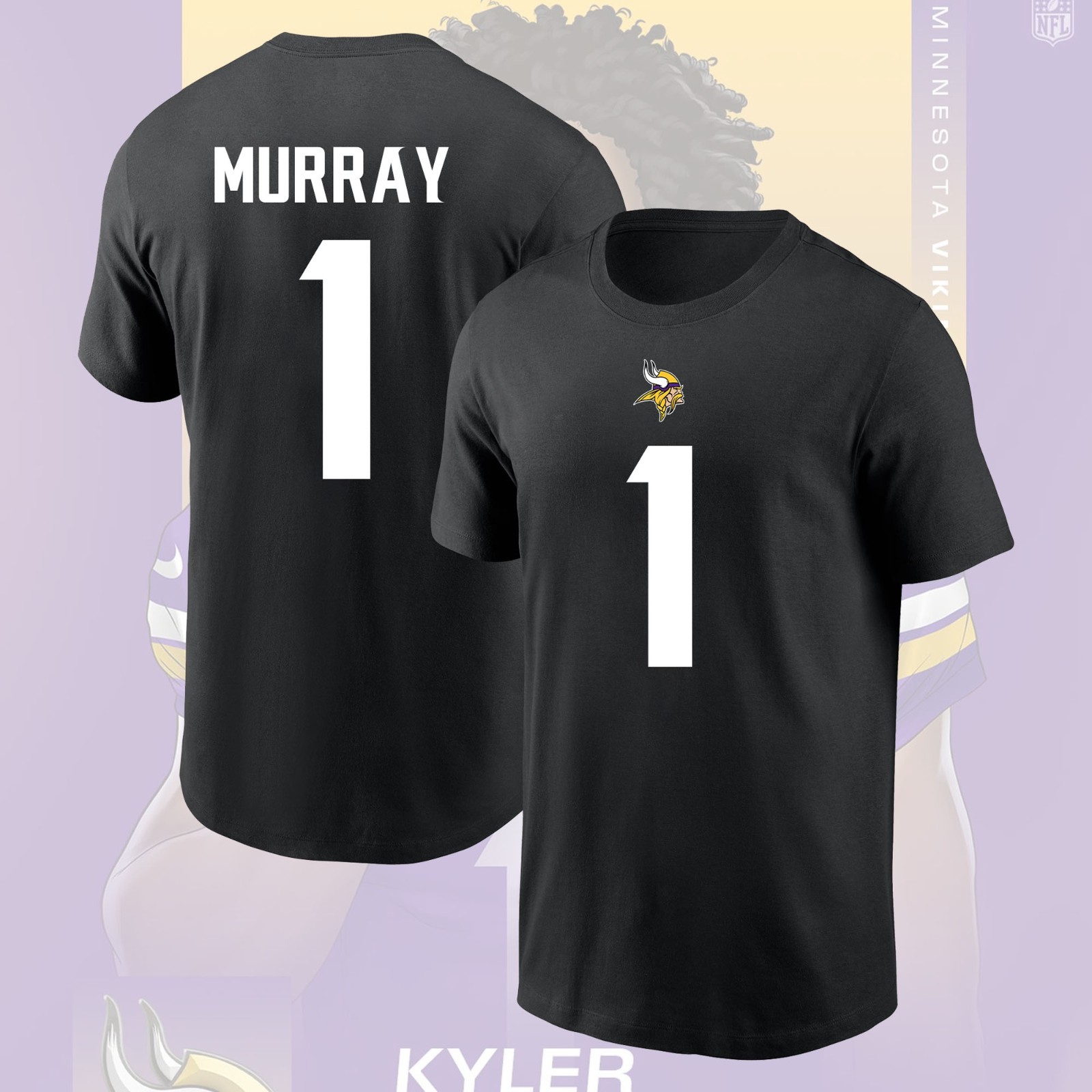 HOT SALE! Kyler Murray #1 Minnes0ta Vikings 2026 Name & Number Gift For Fans gallery